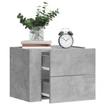 VIDAXL Tables de chevet murales 2 pcs gris beton 45x30x35 cm