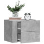 Voir la diapositive 1 : VIDAXL Tables de chevet murales 2 pcs gris beton 45x30x35 cm
