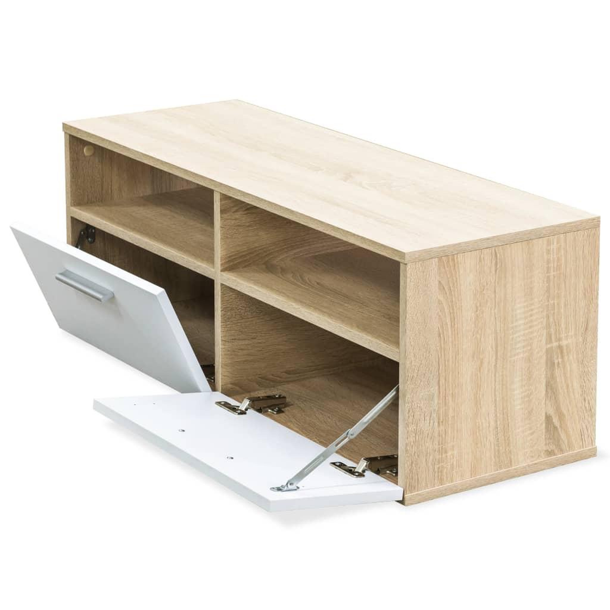 Voir la diapositive 4 : VIDAXL Meubles TV 2 pcs Bois d'ingenierie 95x35x36 cm Chene et blanc