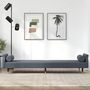 Voir la diapositive 3 : VIDAXL Canape-lit avec coussins gris fonce velours