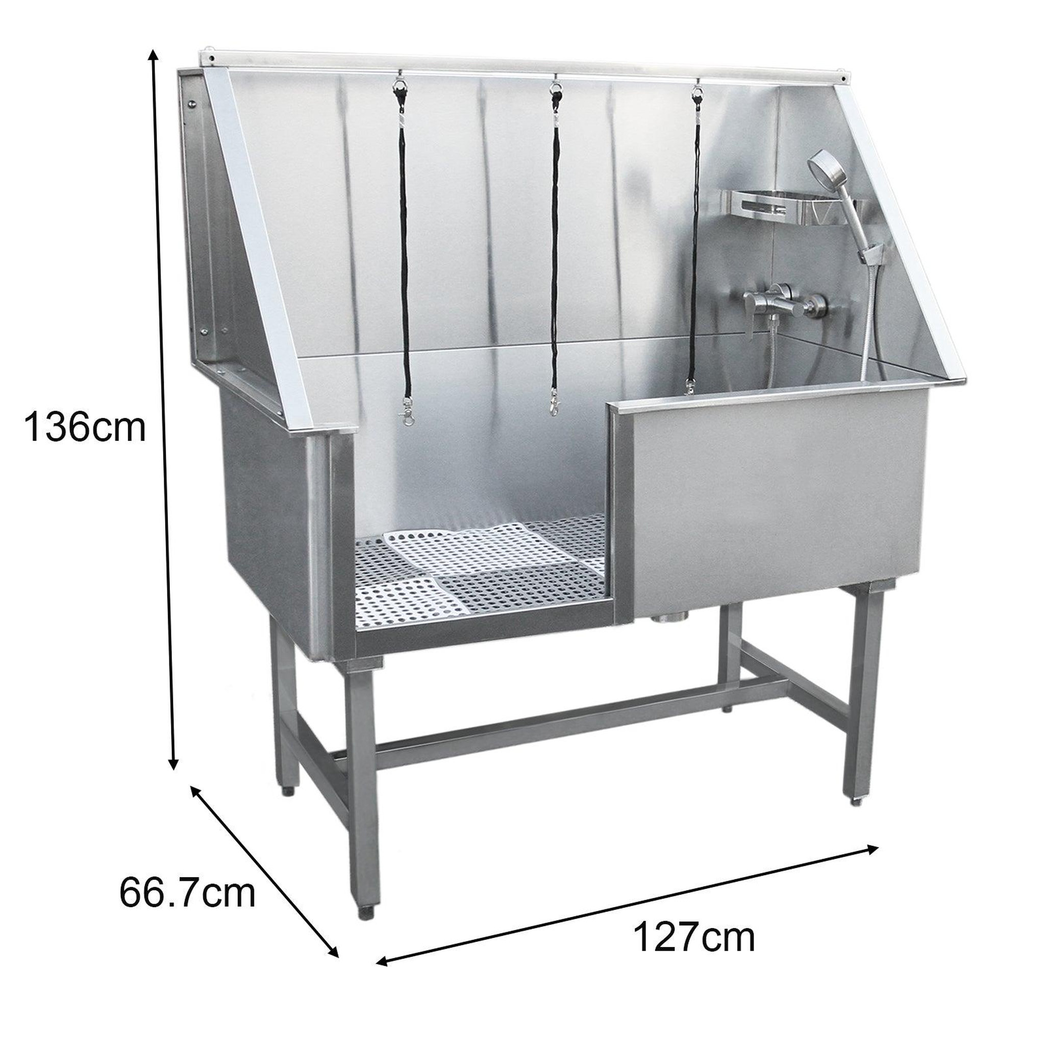 Voir la diapositive 5 : MONSTERSHOP Baignoire de toilettage en inox - 670 mm
