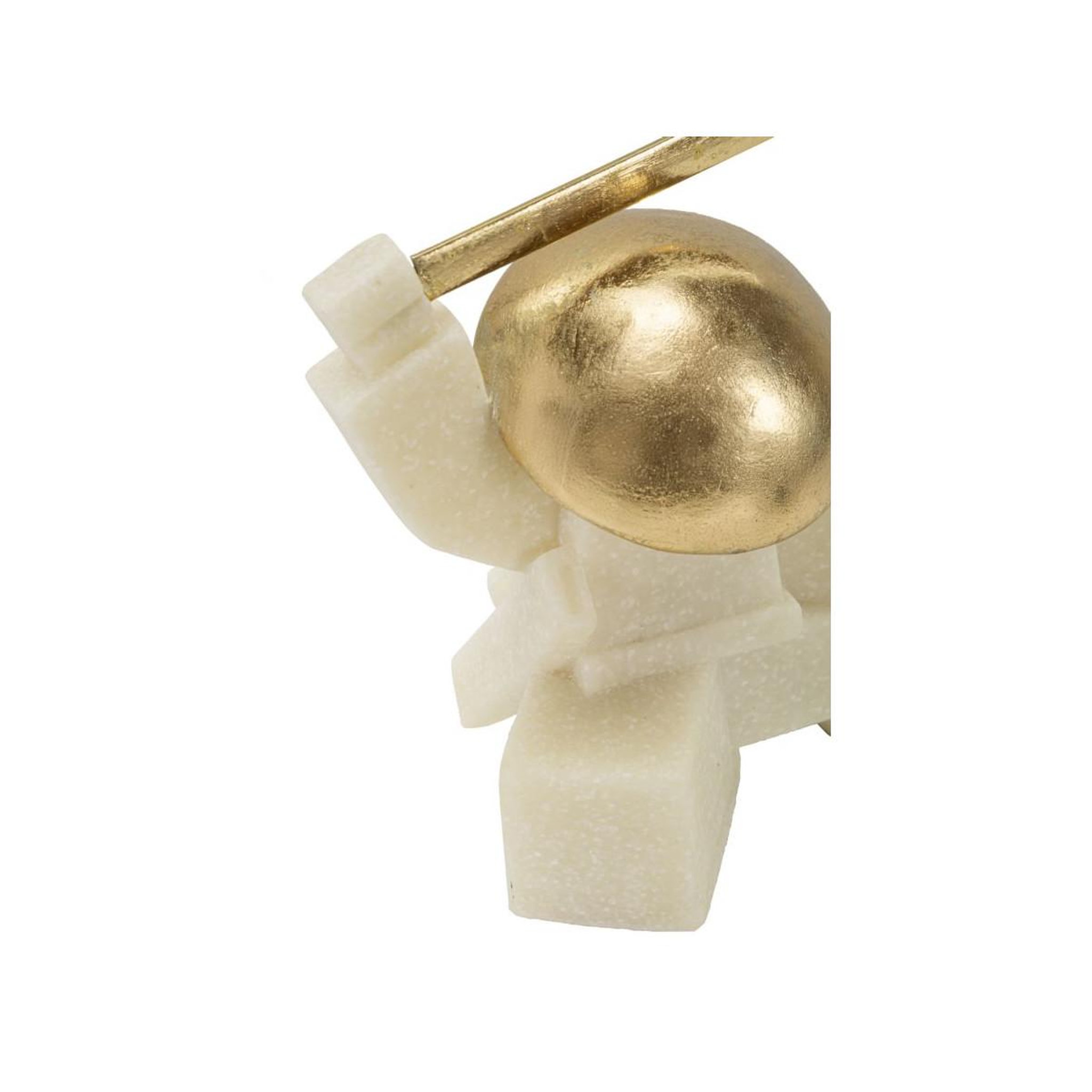 Voir la diapositive 5 : Paris Prix Statuette déco samouraï  odab  18cm blanc & or