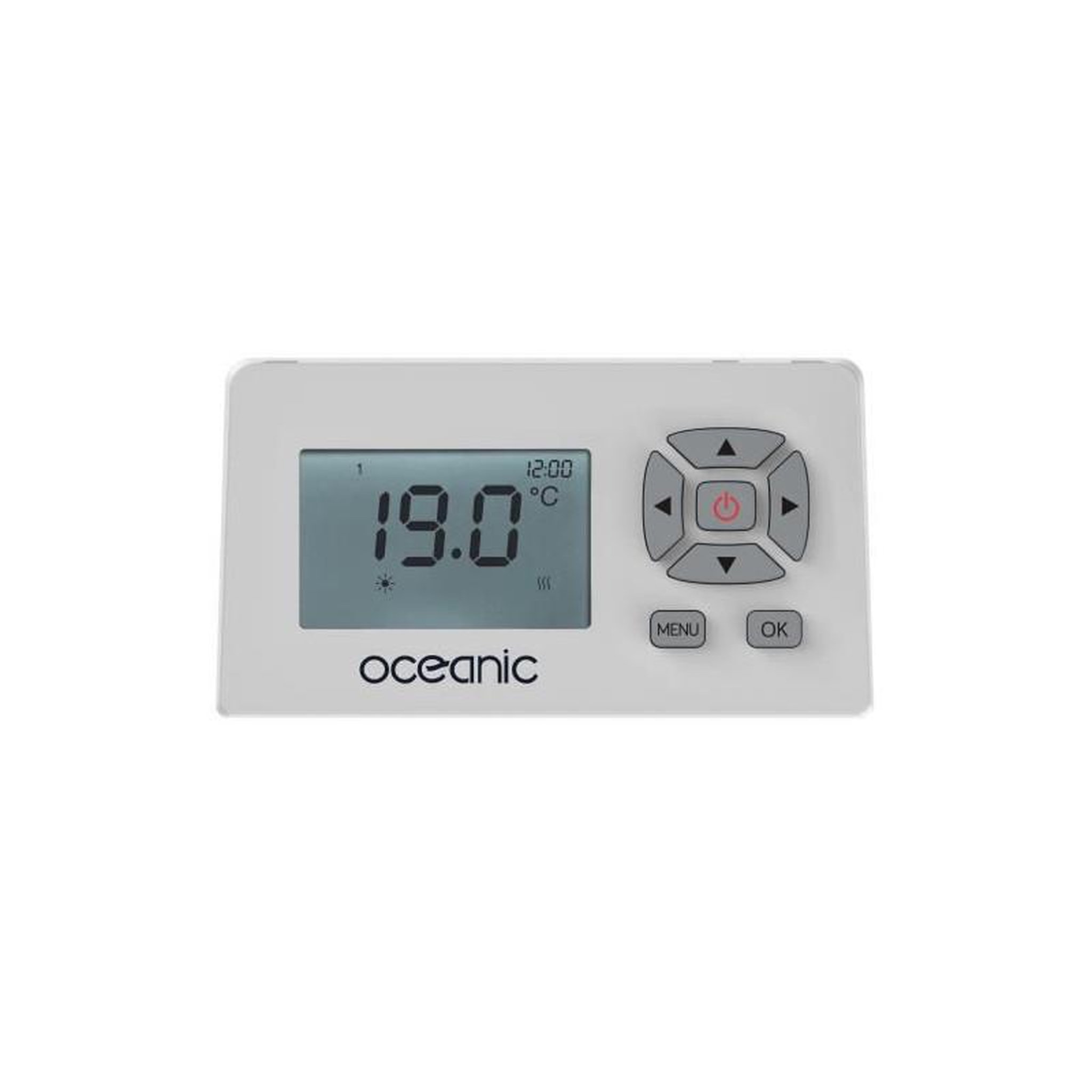 Voir la diapositive 6 : OCEANIC Radiateur électrique fixe a inertie seche céramique 2000W OCEANIC Rubis - Façade verre - Blanc - NF