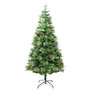 Voir la diapositive 4 : VIDAXL Sapin de Noël pre-eclaire et pommes de pin vert 225cm PVC et PE
