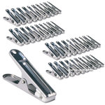 ID MARKET 120 pinces à linge inox, pinces incassables, inusables, ne rouillent pas