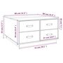 Voir la diapositive 6 : VIDAXL Table basse Blanc 80x80x45 cm Bois massif de pin