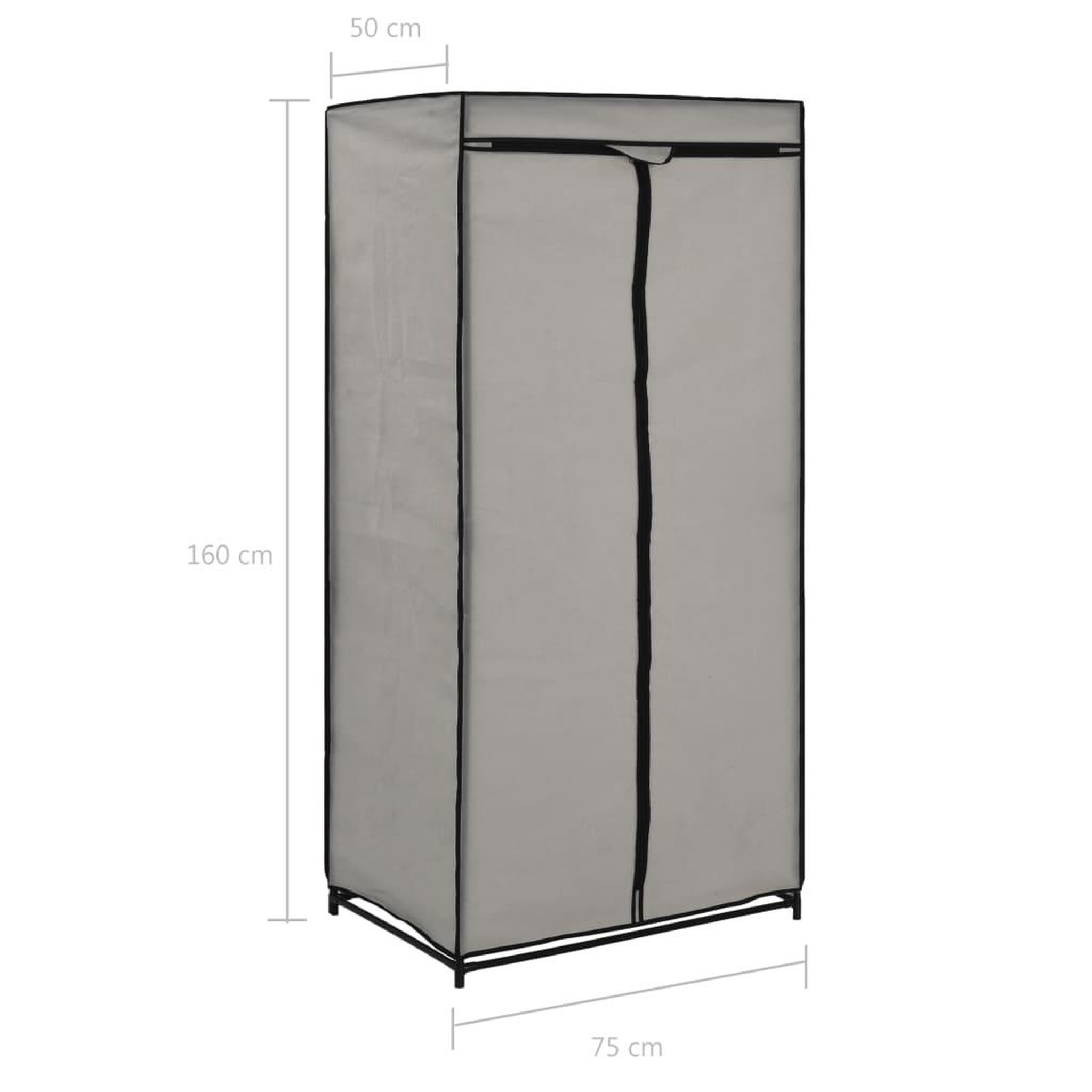 Voir la diapositive 6 : VIDAXL Garde-robe Gris 75x50x160 cm