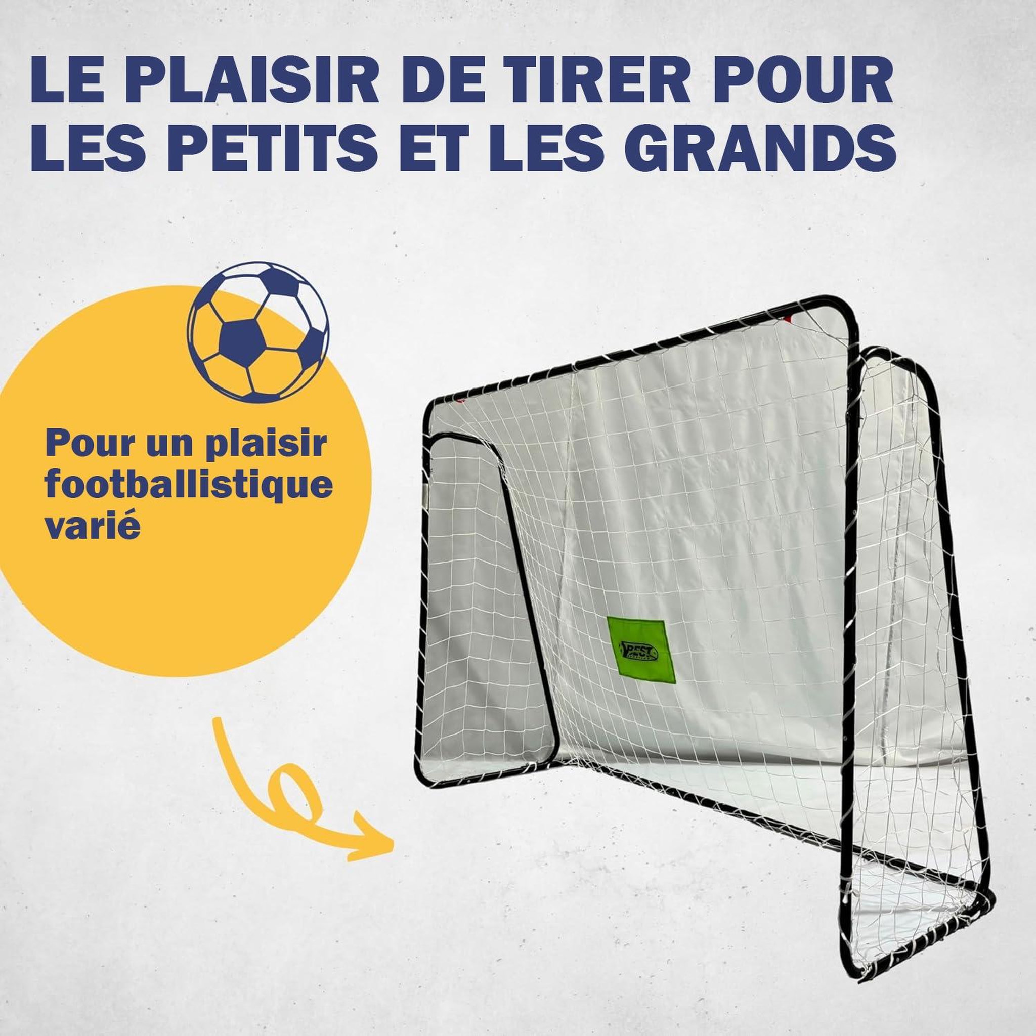 Voir la diapositive 2 : BEST SPORTING But de football 213 x 152 x 76 cm en noir