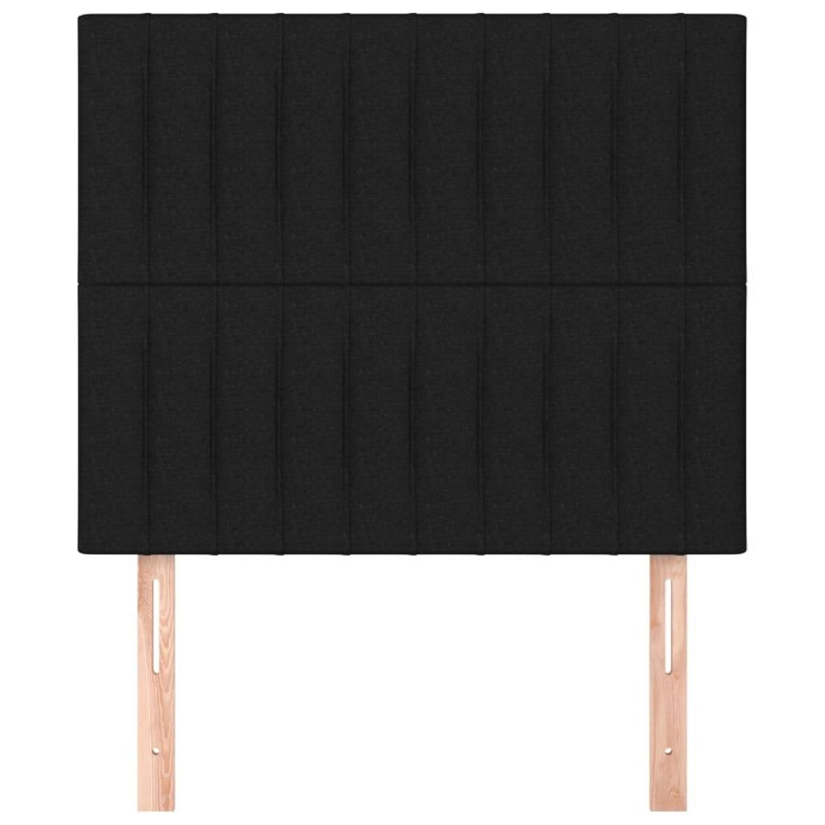 VIDAXL Tetes de lit 2 pcs Noir 100x5x78/88 cm Tissu