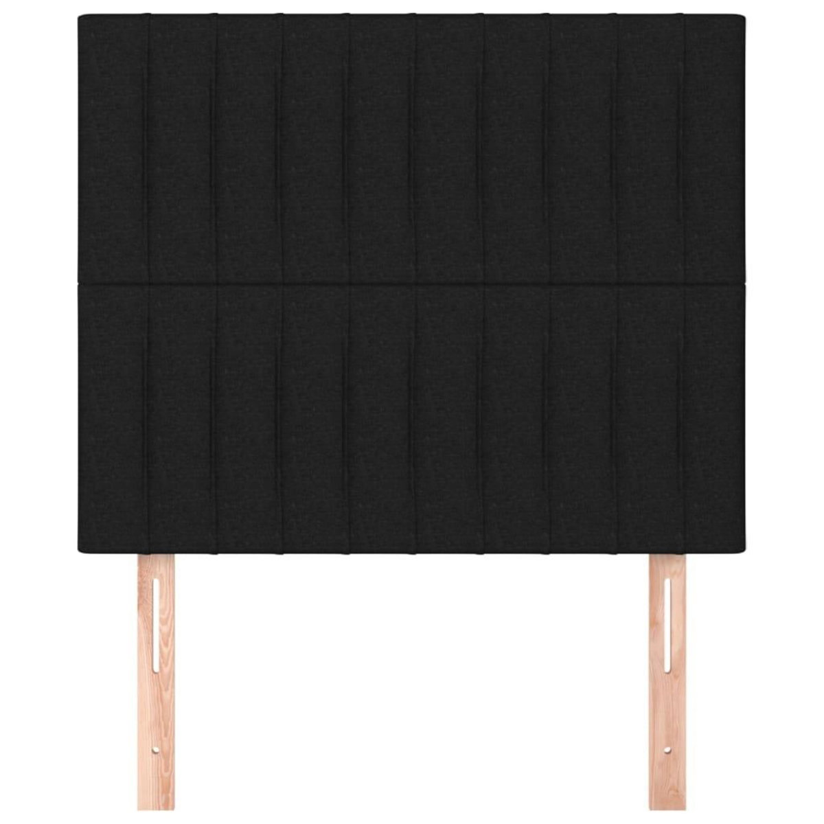 VIDAXL Tetes de lit 2 pcs Noir 100x5x78/88 cm Tissu