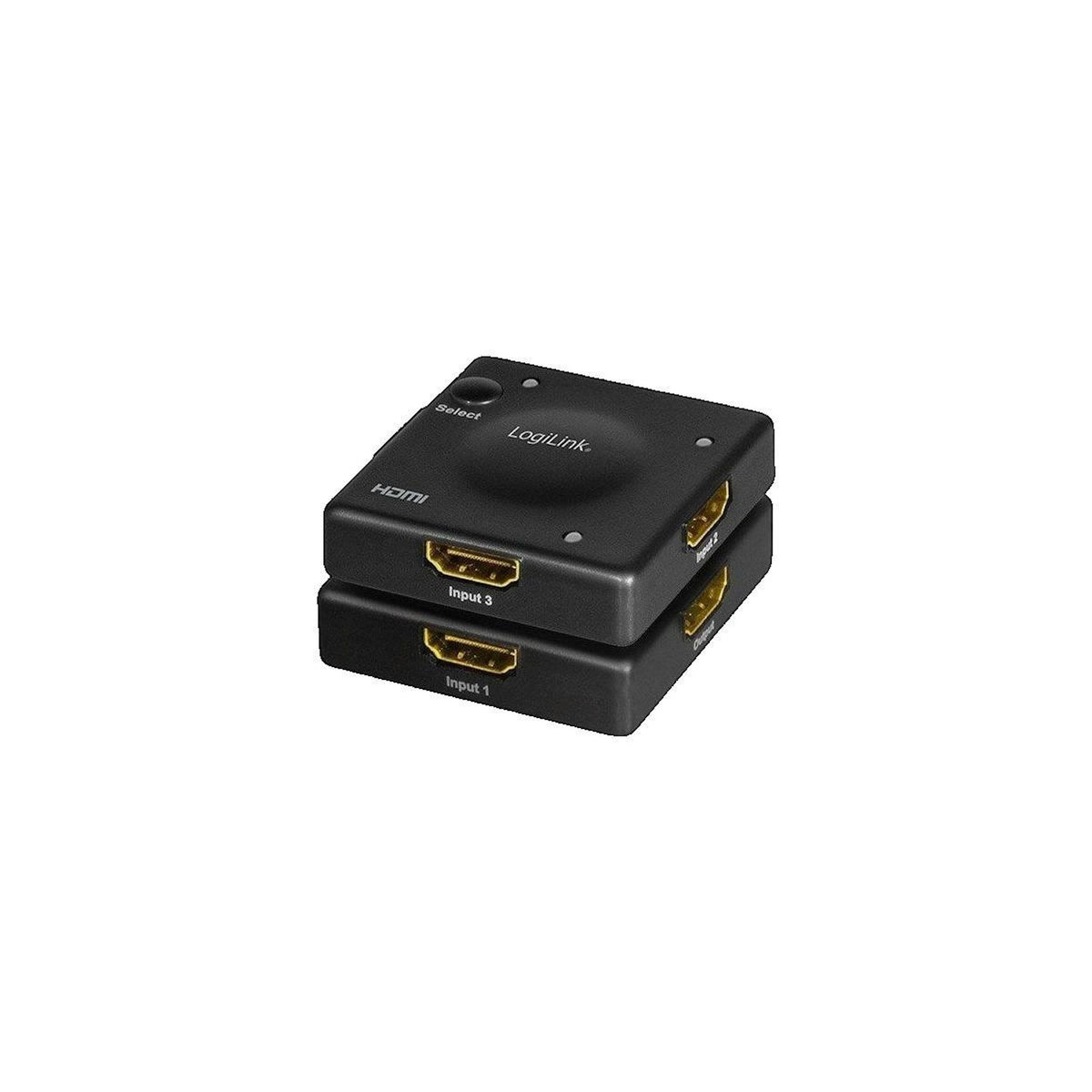 LOGILINK Commutateur HDMI LogiLink HD0041 Noir Compact Full HD 1080p