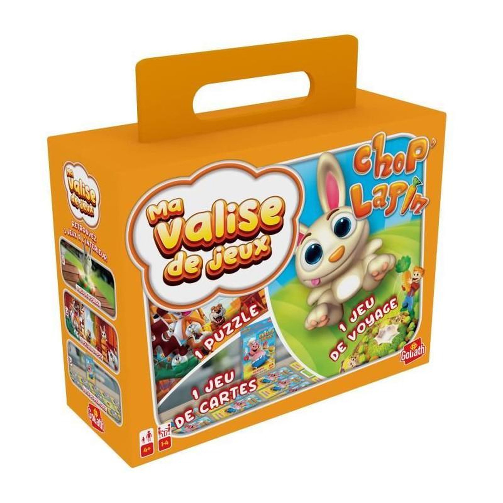Voir la diapositive 2 : GOLIATH Valisette Multi Jeux 3-Chop Lapin Voyage GOLIATH