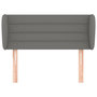 Voir la diapositive 3 : VIDAXL Tete de lit avec oreilles Gris fonce 103x23x78/88 cm Tissu