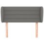 Voir la diapositive 3 : VIDAXL Tete de lit avec oreilles Gris fonce 103x23x78/88 cm Tissu