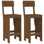 Voir la diapositive 2 : VIDAXL Tabourets lot de 2 marron miel 40x48,5x115,5 cm bois massif pin