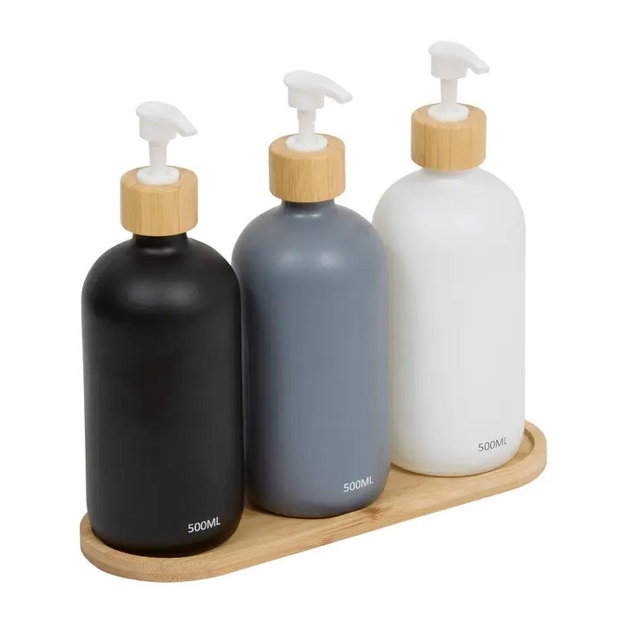 FIVE Lot de 3 distributeurs de savon & plateau  soap  25cm multicolore