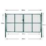 Voir la diapositive 6 : VIDAXL Portail de cloture a porte double Acier enduit de poudre