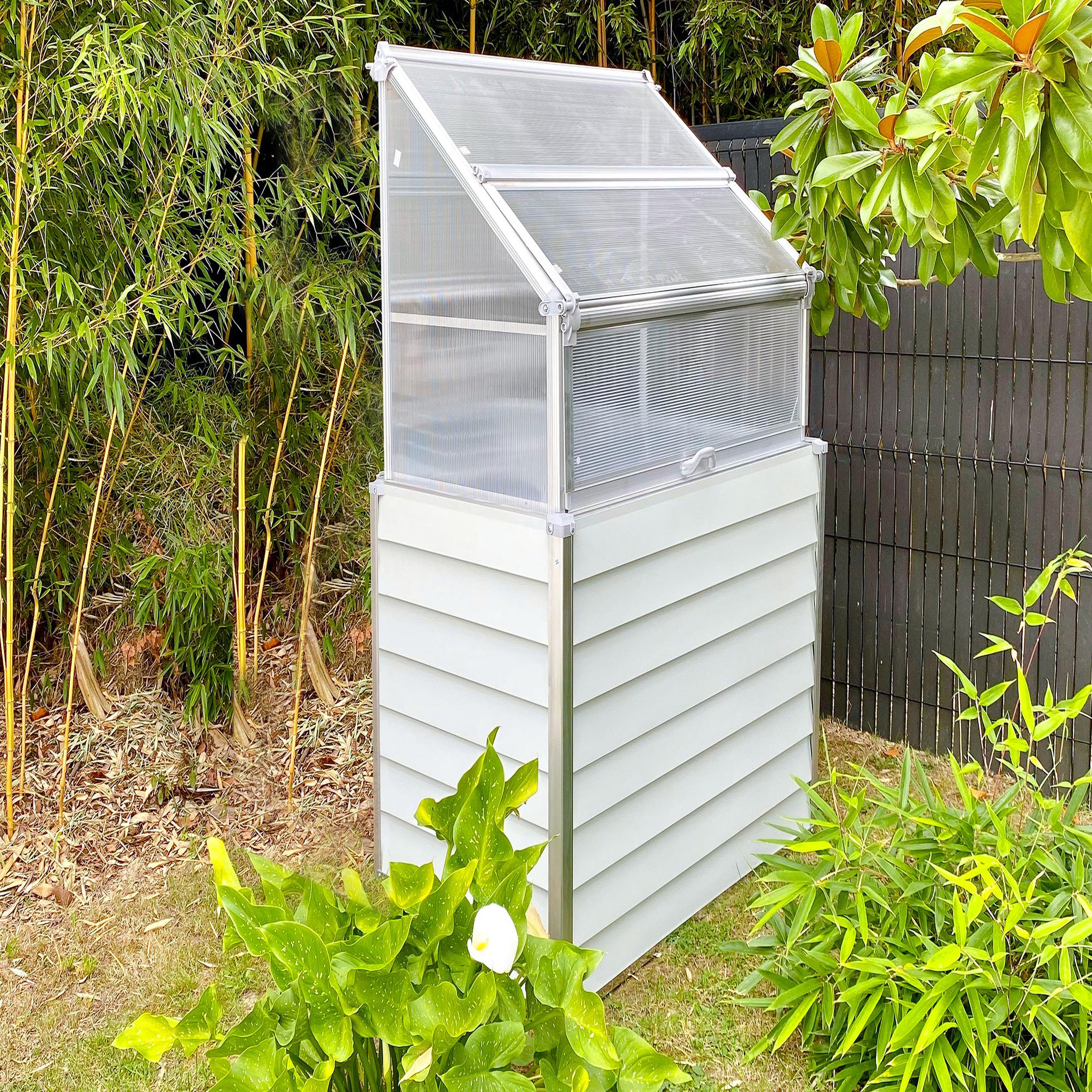 Voir la diapositive 2 : DCB GARDEN Mini-serre de jardin en acier galvanisé
