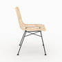 Voir la diapositive 6 : Rendez vous déco Lot de 2 chaises en rotin naturel et pieds en métal noir-Tamara