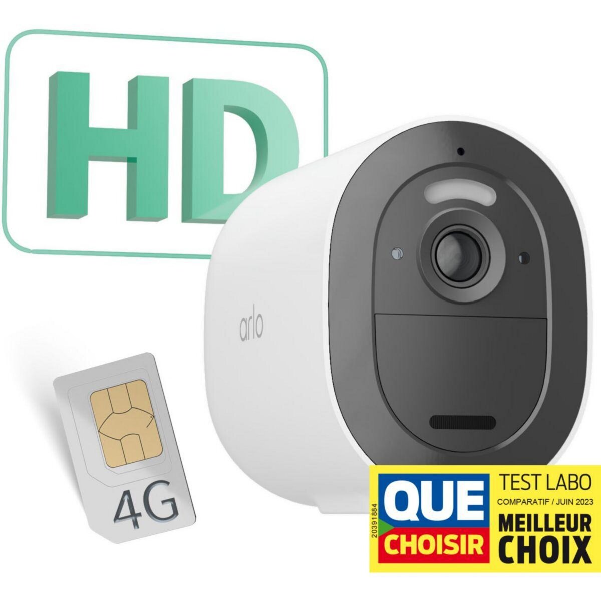 ARLO Caméra de surveillance extérieure Go 2 3G/4G SIM