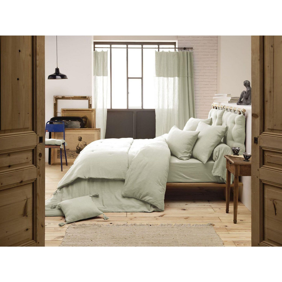 Home collection Taie d'oreiller 100% gaze de coton
