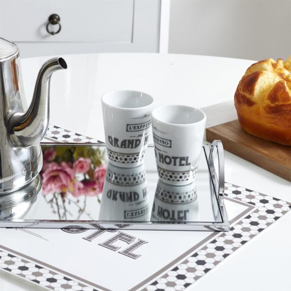 Paris Prix Lot de 6 Tasses à Café  Grand Hôtel  7cl Blanc