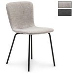 IDIMEX Lot de 4 chaises AUDREY en tissu. Coloris disponibles : Noir, Gris