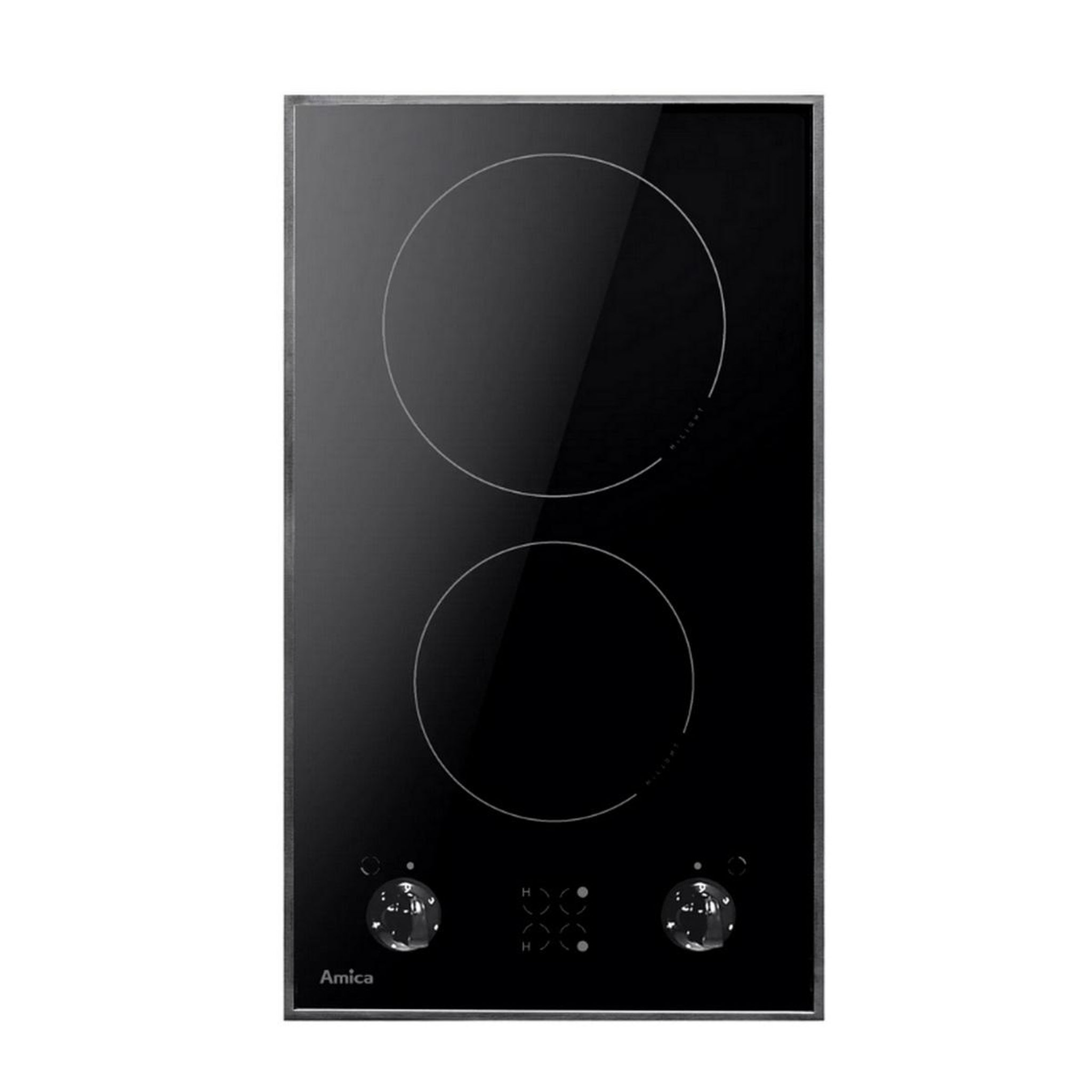 Amica Table domino vitrocéramique 30cm 2 feux noir - ph3200pg