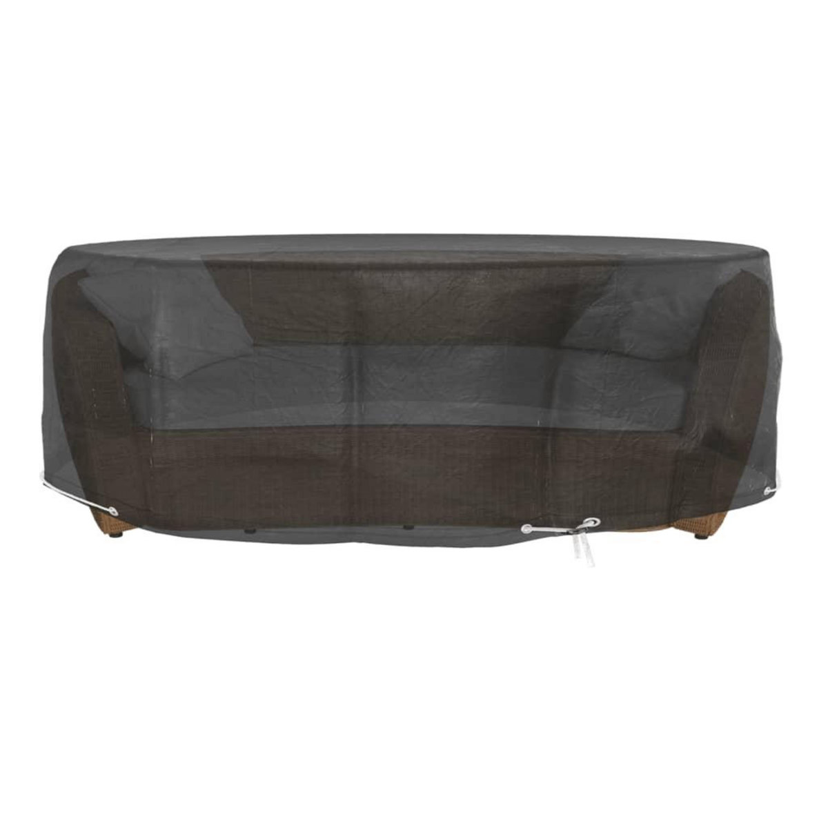 VIDAXL Housses pour salon îlot 2 pcs 8 œillets Ø188x50 cm rond