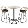 Voir la diapositive 2 : Paris Prix Table de Jardin Haute  Surabaya  100cm Noir
