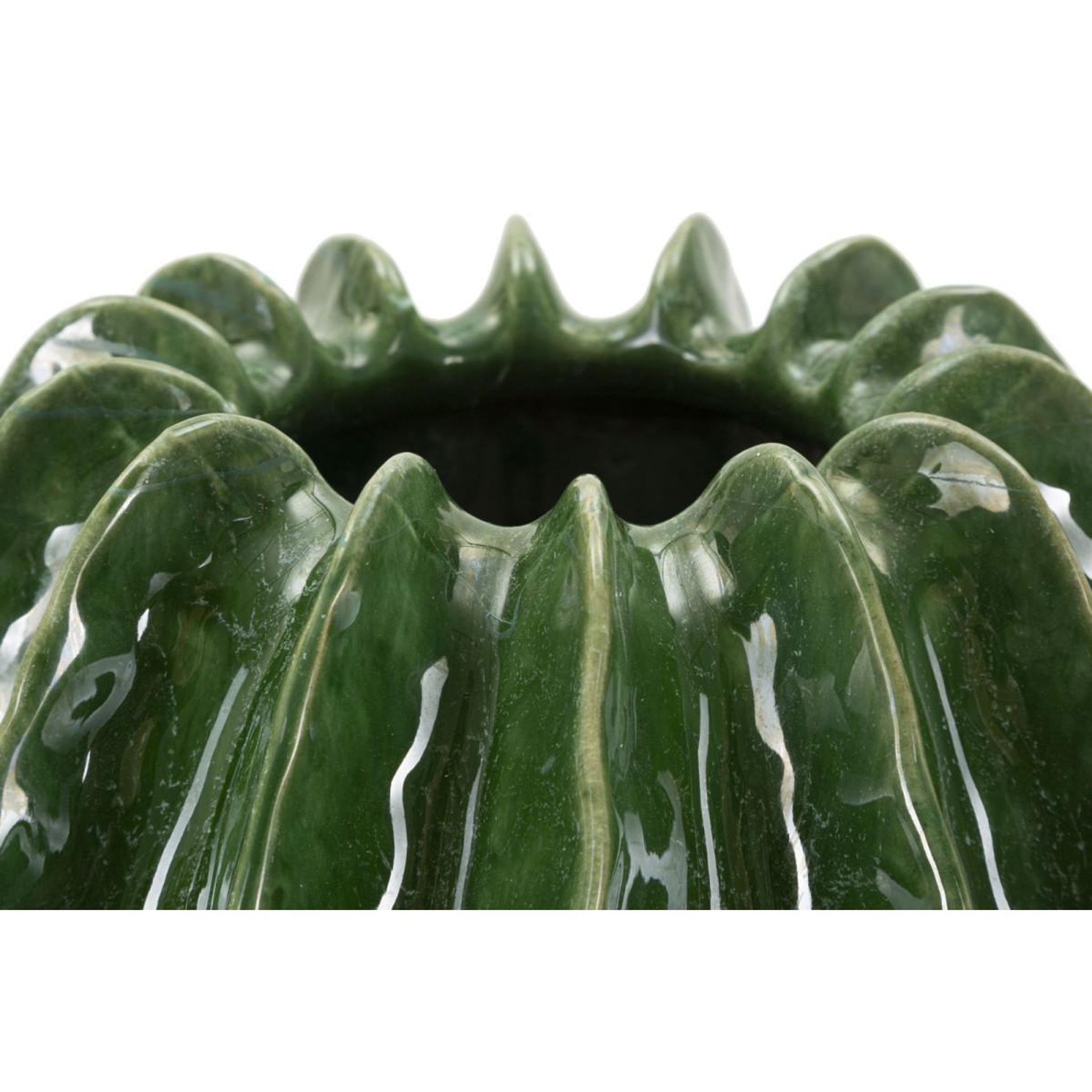 Voir la diapositive 3 : Paris Prix Vase déco en céramique  cactus  31cm vert