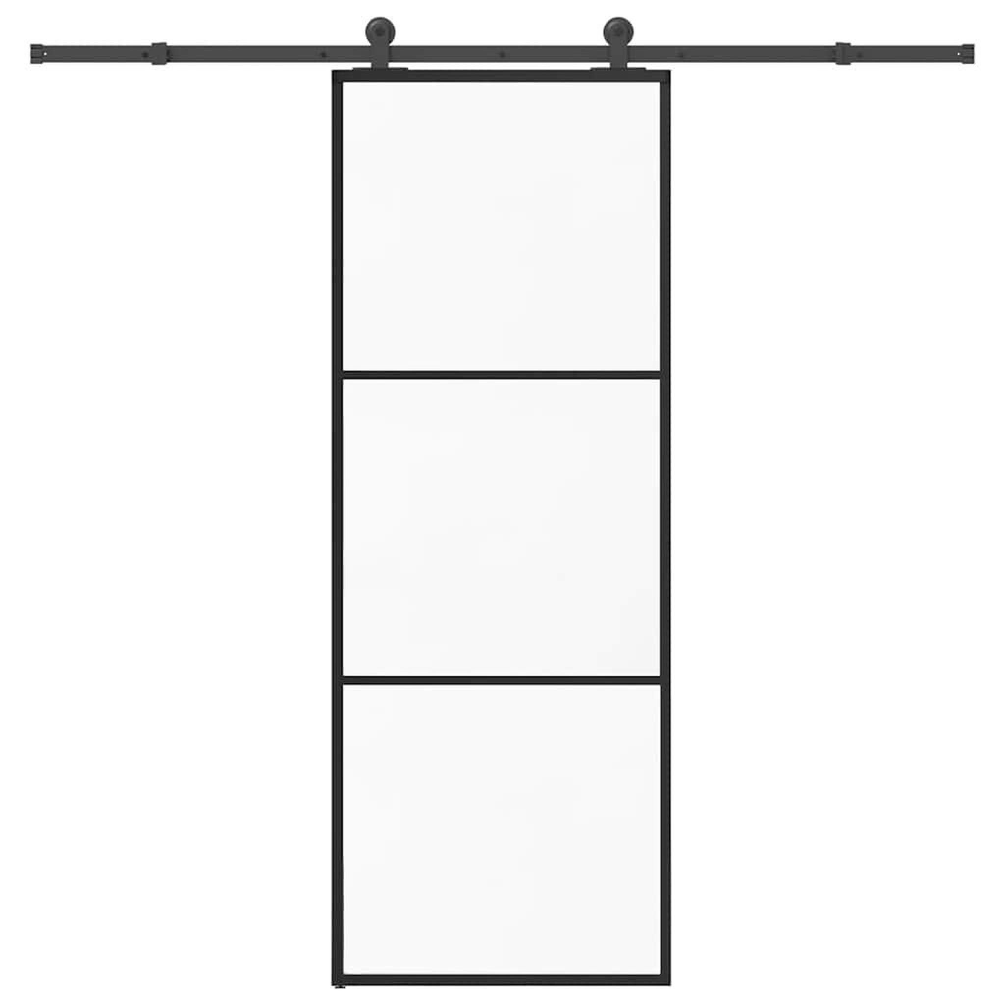 VIDAXL Porte coulissante avec kit de quincaillerie 76x205 cm Verre ESG