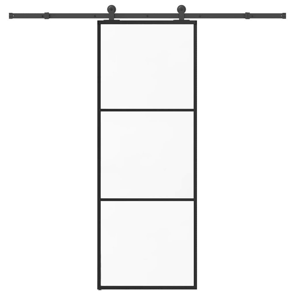 VIDAXL Porte coulissante avec kit de quincaillerie 76x205 cm Verre ESG