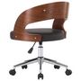 Voir la diapositive 5 : VIDAXL Chaise pivotante de bureau Noir Bois courbe et similicuir