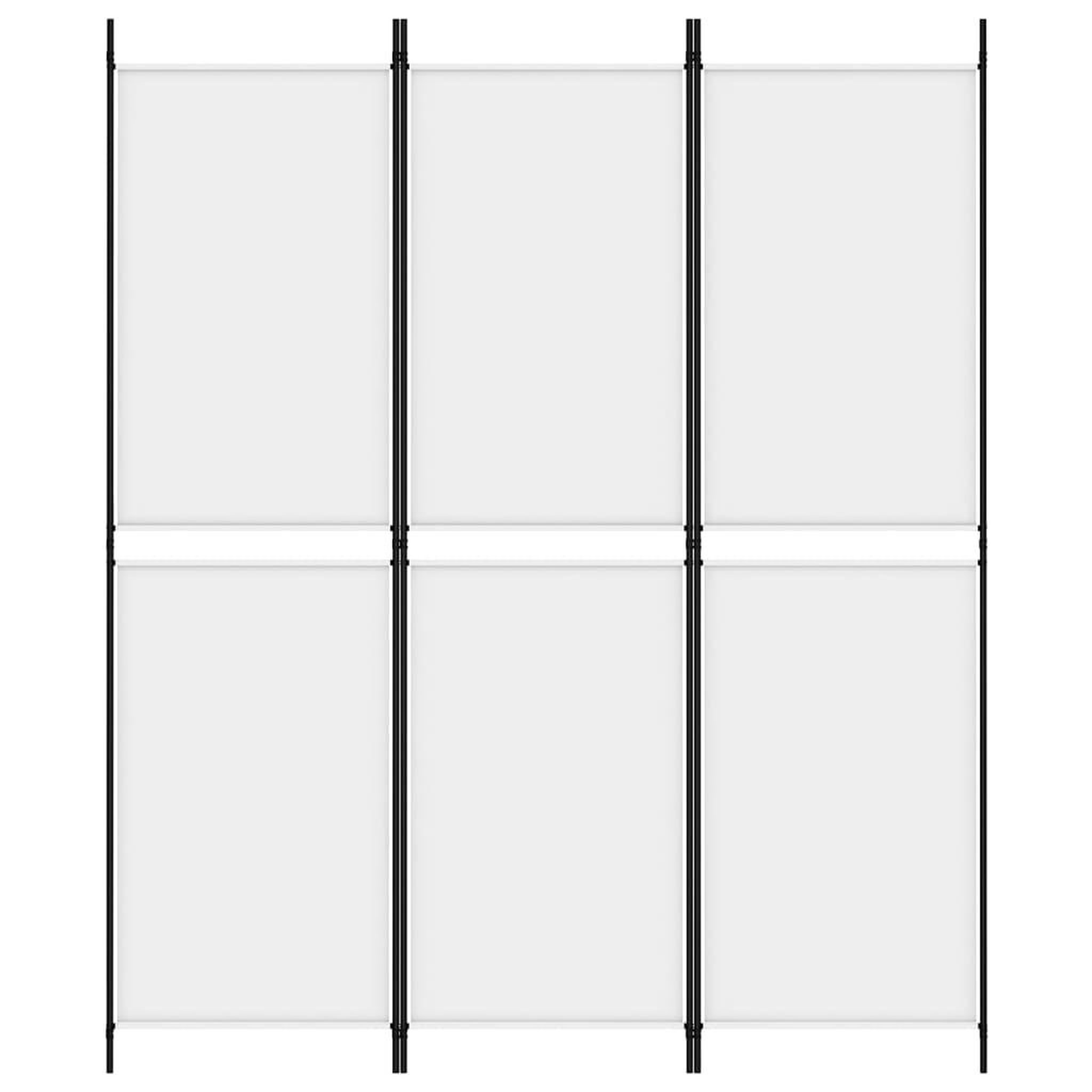 Voir la diapositive 3 : VIDAXL Cloison de separation 3 panneaux Blanc 150x180 cm Tissu
