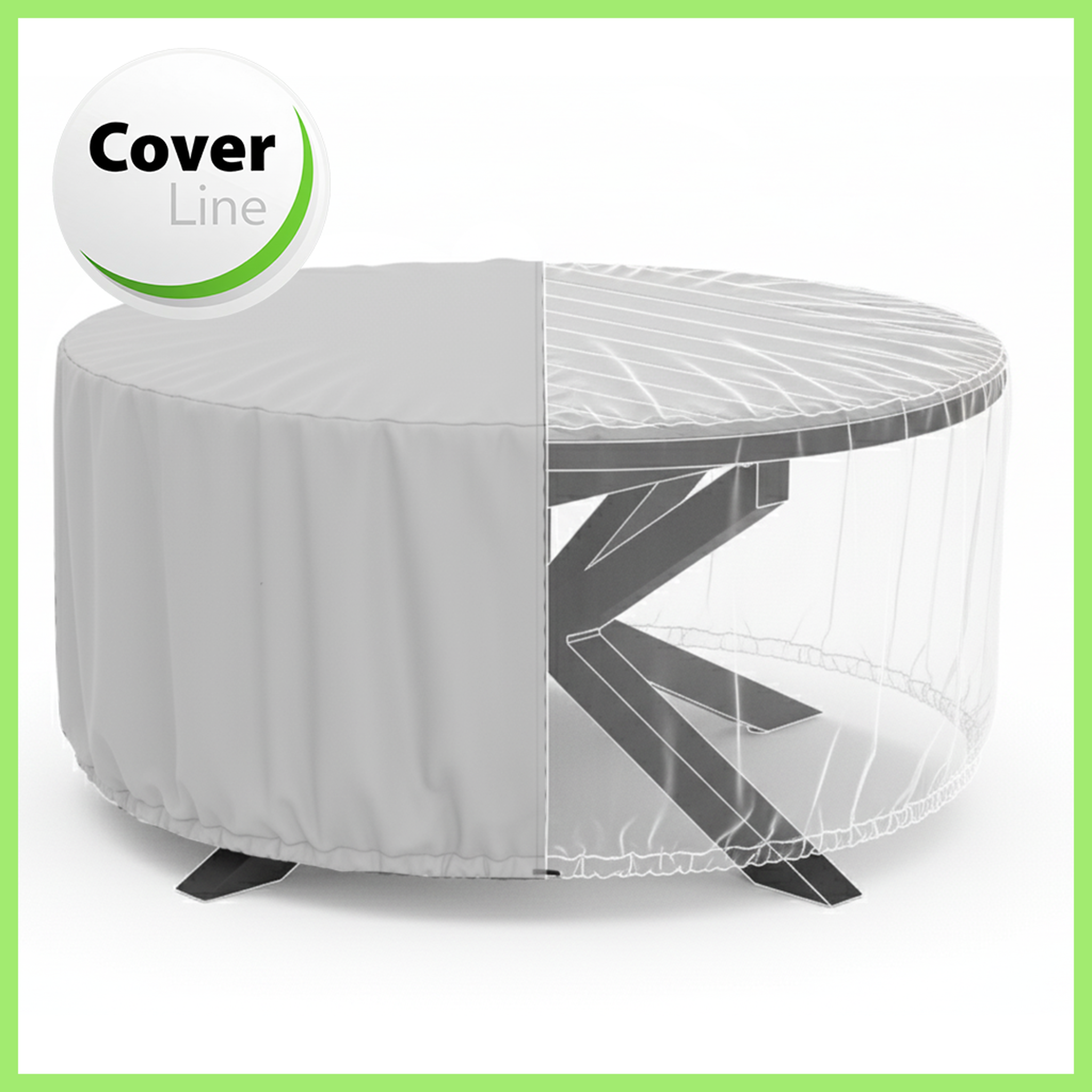Voir la diapositive 2 : Jardiline Housse cover line table ronde 6 places