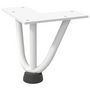 Voir la diapositive 4 : VIDAXL Pieds de table en forme d'epingle a cheveux 4 pcs blanc 10 cm