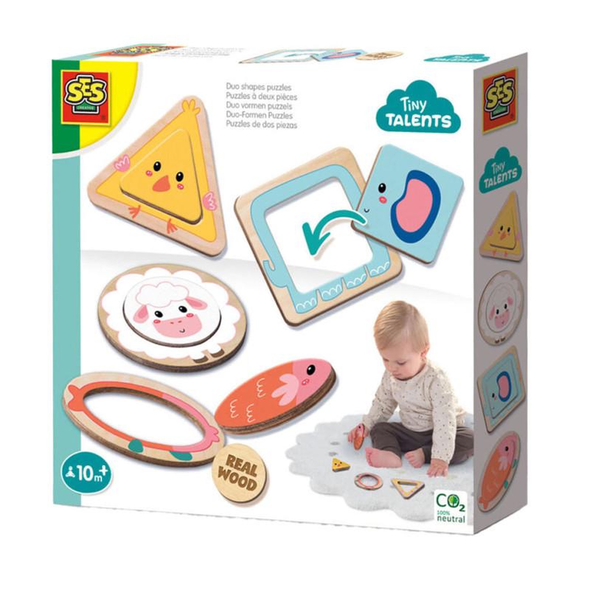 Voir la diapositive 2 : SES SES Tiny Talents Duo Shapes Puzzles 13130