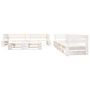 Voir la diapositive 2 : VIDAXL Salon de jardin palette 6 pcs Bois Blanc