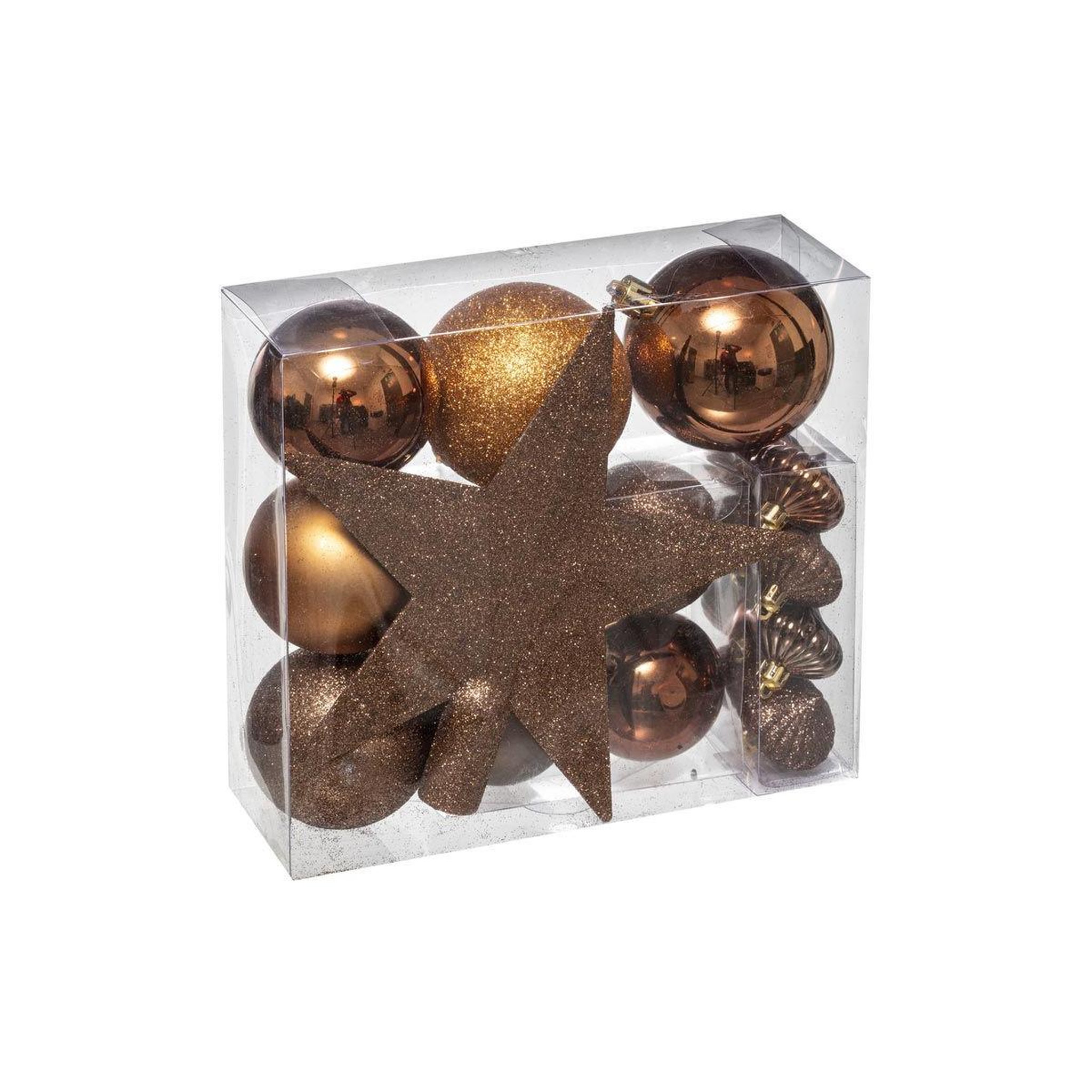 FEERIC LIGHT & CHRISTMAS Kit 18 pièces déco de noël  colorama  23cm bronze
