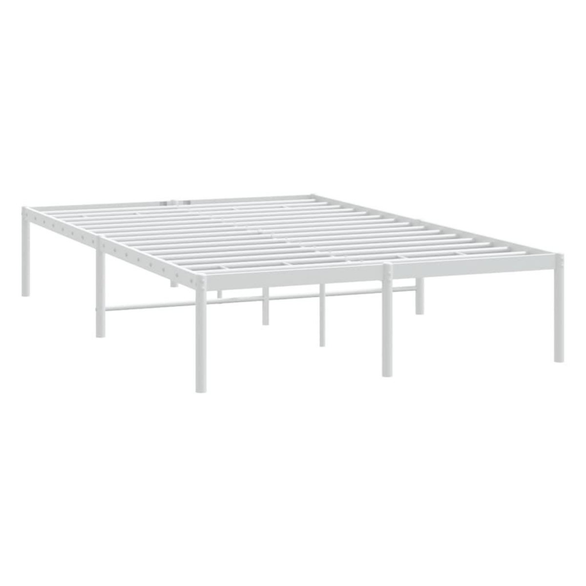 VIDAXL Cadre de lit metal blanc 120x190 cm