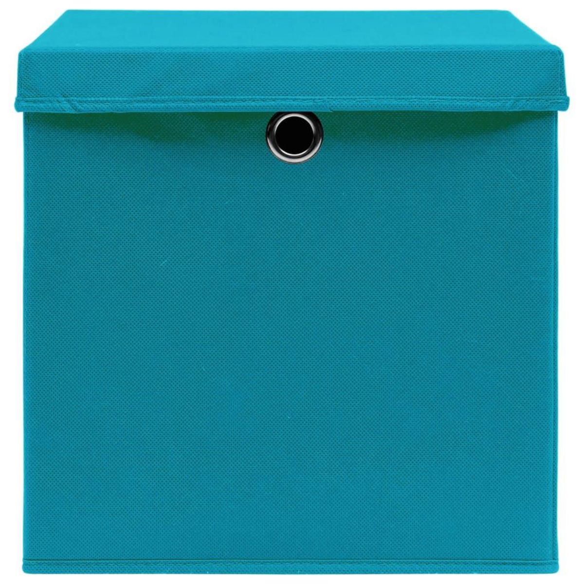 VIDAXL Boîtes de rangement avec couvercles 10pcs 28x28x28cm Bleu azure