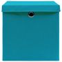 Voir la diapositive 4 : VIDAXL Boîtes de rangement avec couvercles 10pcs 28x28x28cm Bleu azure