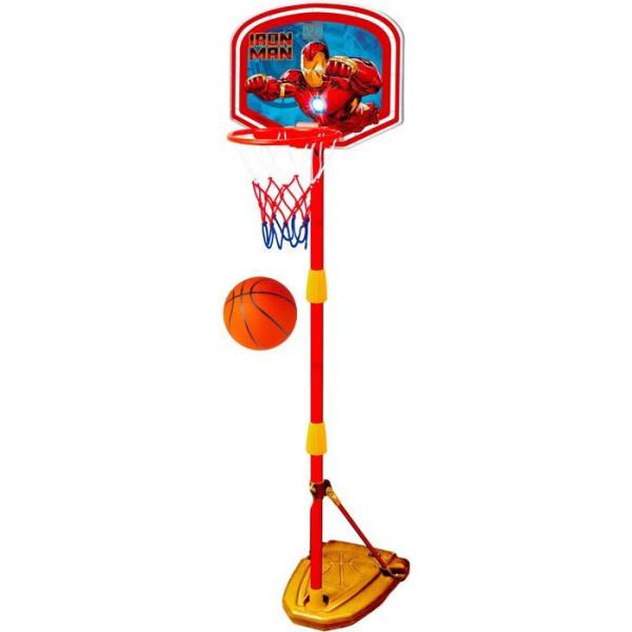 Marvel Panier de basket - marvel - iron man - réglable avec sons et lumieres - 100-160 cm