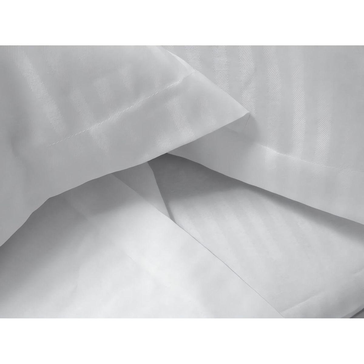 Eden Parure de drap 4 pièces en percale EDEN satin, coloris blanc
