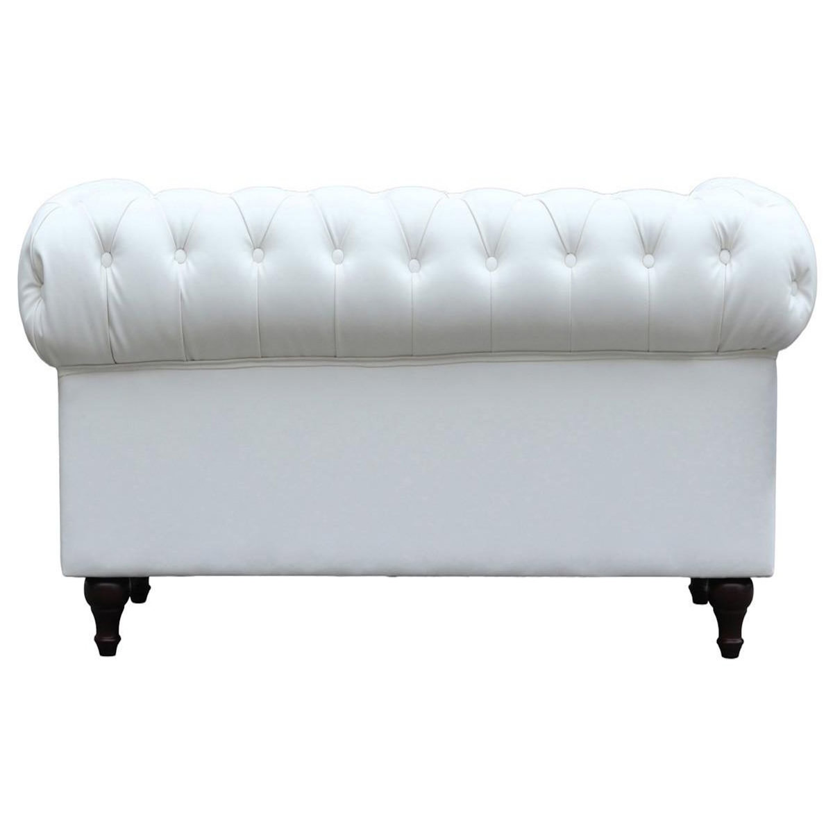 Habitat et Jardin Canapé fixe Chesterfield  Aliza  - 157 x 82 x 70 cm - 2 places - Blanc