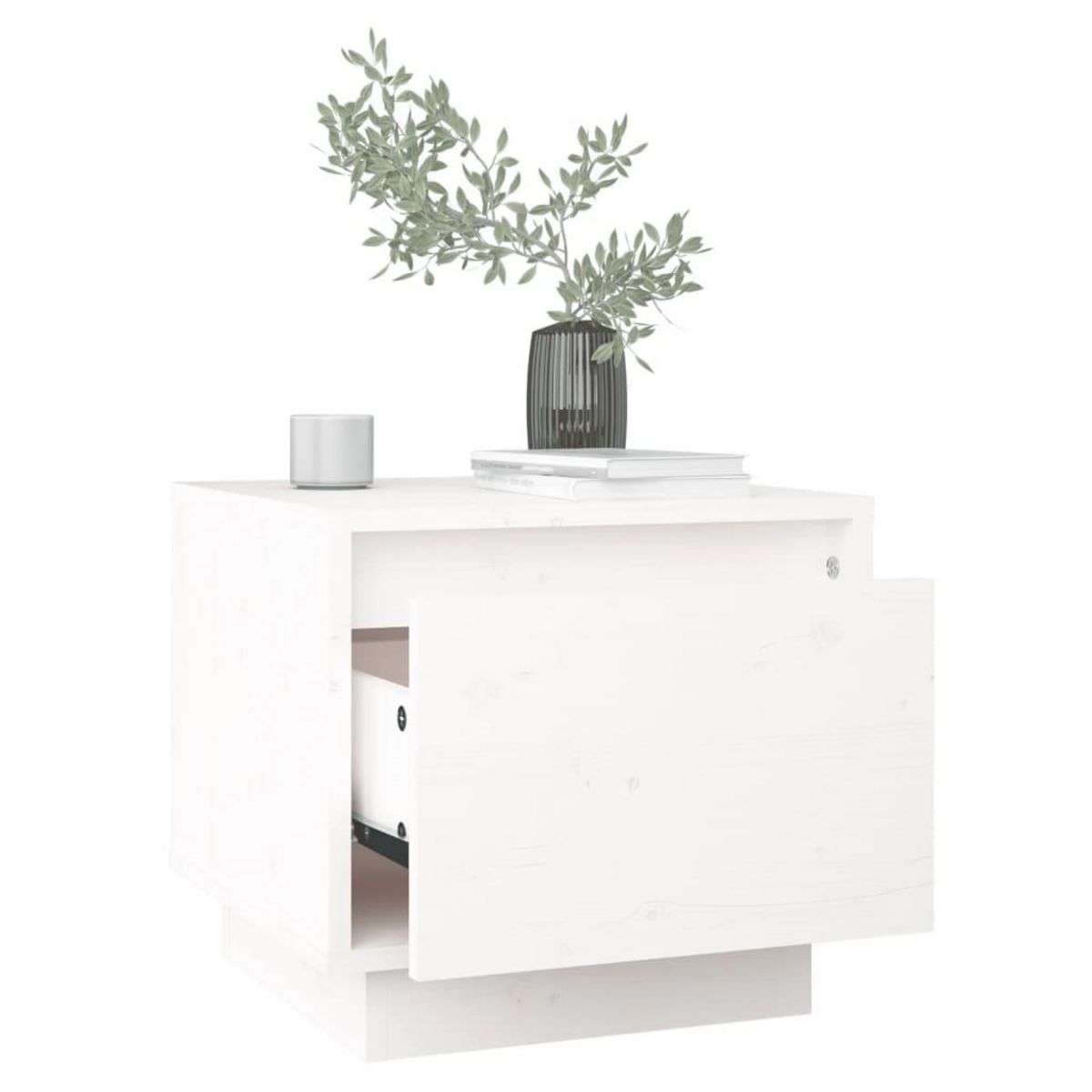 VIDAXL Tables de chevet 2 pcs Blanc 35x34x32 cm Bois de pin solide