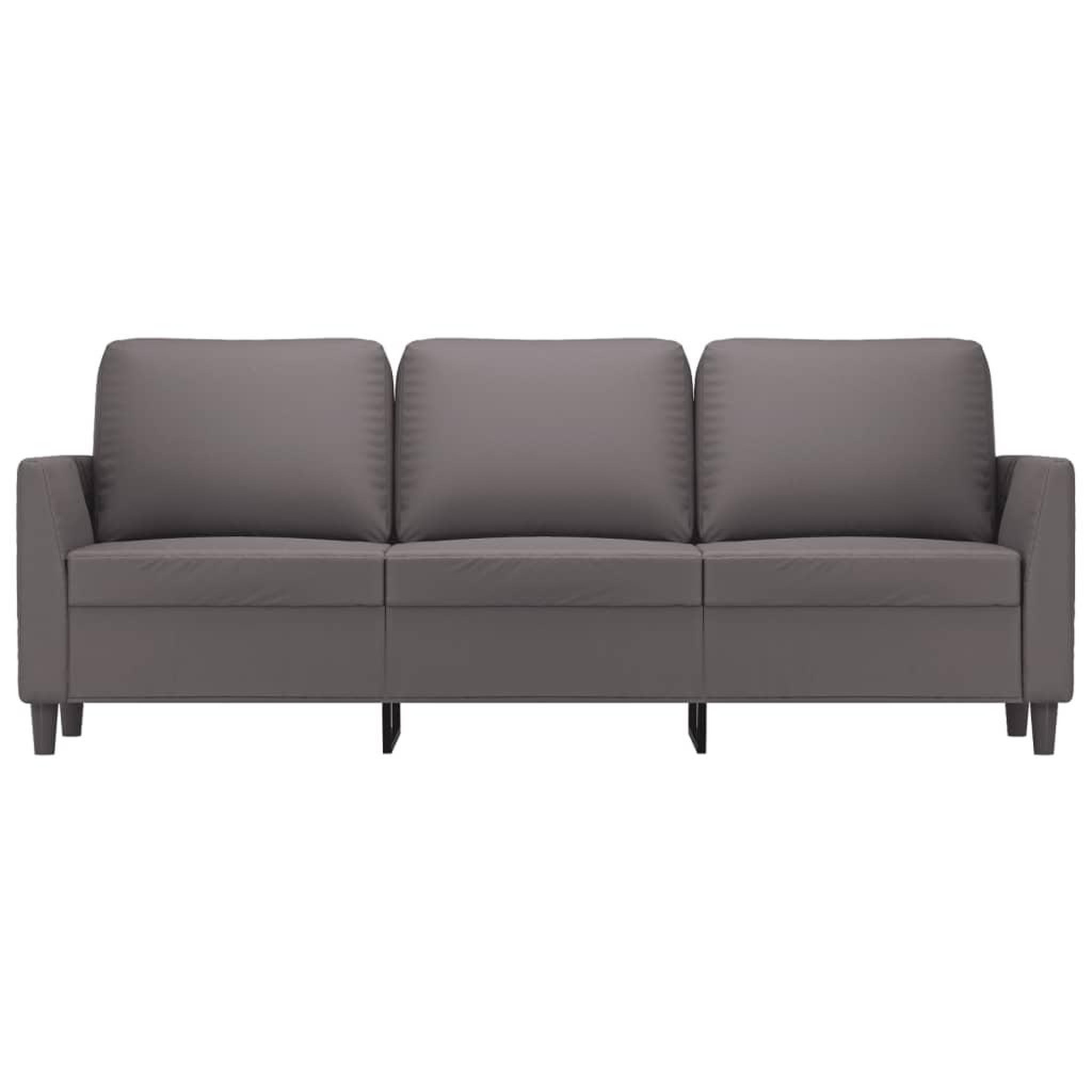 Voir la diapositive 3 : VIDAXL Canape a 3 places Gris 180 cm Similicuir