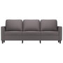 Voir la diapositive 3 : VIDAXL Canape a 3 places Gris 180 cm Similicuir