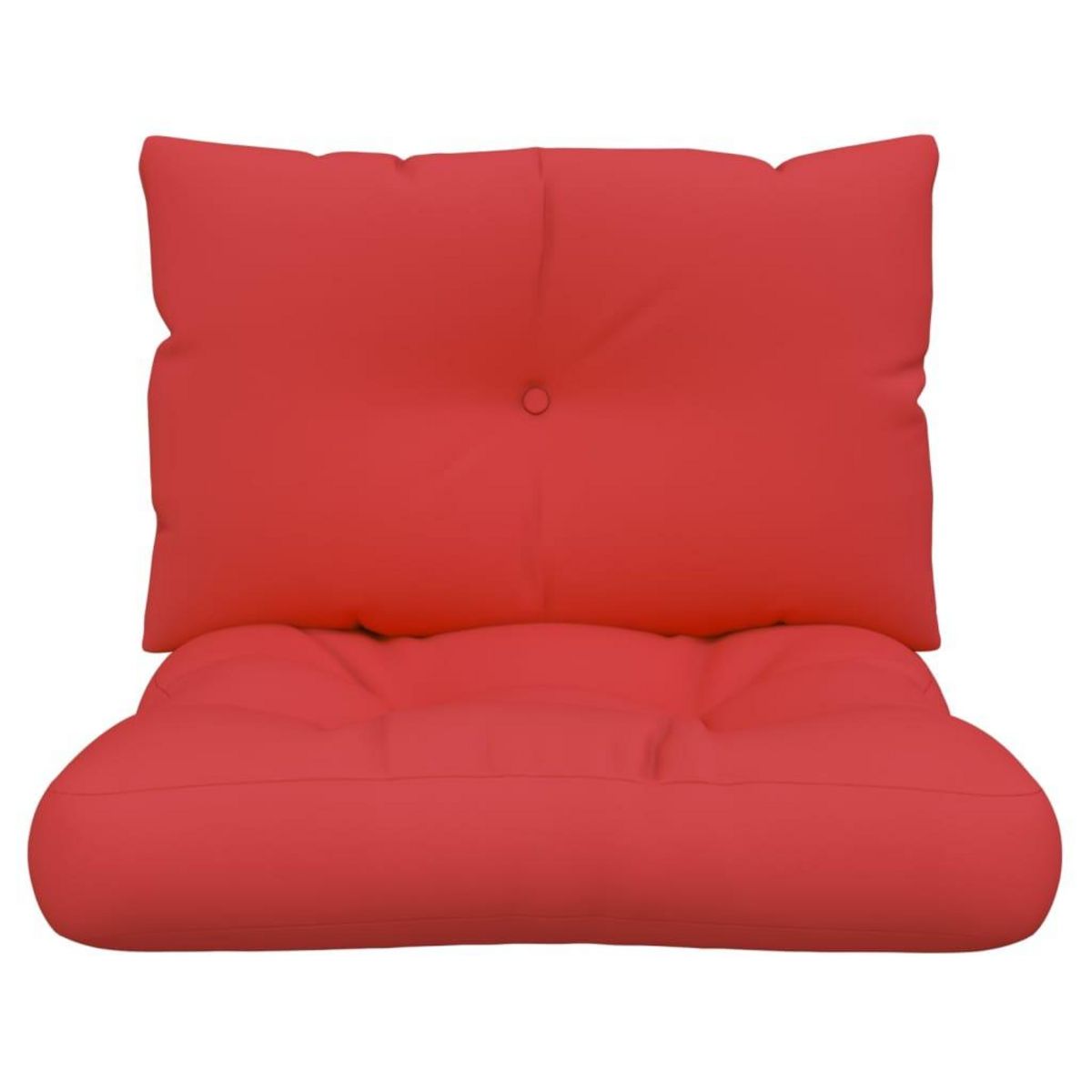 VIDAXL Coussins de palette lot de 2 rouge tissu